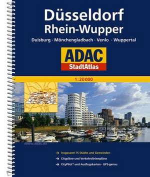 ADAC Stadtatlas Düsseldorf/Rhein-Wupper mit Duisburg, Mönchengladbach, Venlo 1 : 20 000