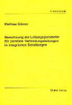 Berechnung der Leitungsparameter für parallele Verbindungsleitungen in integrierten Schaltungen de Mathias Grimm