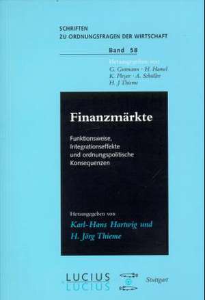 Finanzmärkte de H Jörg Thieme