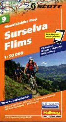 MTB-Karte 09 Surselva - Flims 1 : 50.000