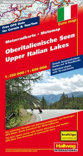 Motomap Oberitalienische Seen Motorradkarte 1 : 650 000