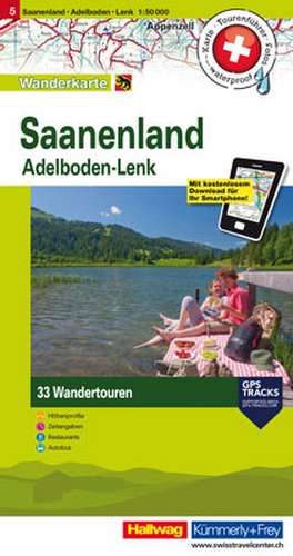 Hallwag Touren-Wanderkarte 05. Saanenland 1 : 50 000