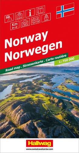 Hallwag Strassenkarte Norwegen 1:750.000 de Hallwag Kümmerly+Frey AG