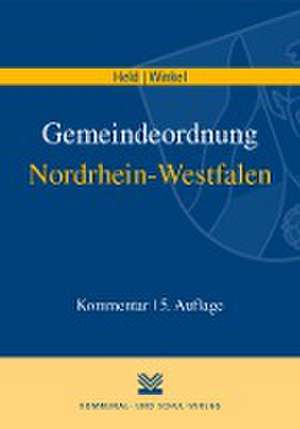 Gemeindeordnung Nordrhein-Westfalen de Friedrich W Held