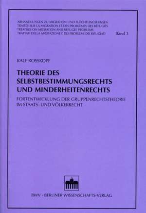 Theorie des Selbstbestimmungsrechts und Minderheitenrechts de Ralf Rosskopf