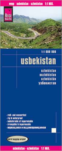 Reise Know-How Landkarte Usbekistan / Uzbekistan (1:1.000.000) de Reise Know-How Verlag Peter Rump