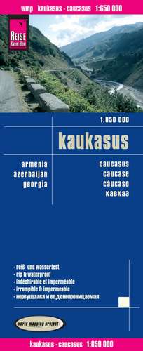 Reise Know-How Landkarte Kaukasus / Caucasus (1:650.000) : Armenien, Aserbaidschan, Georgien de Reise Know-How Verlag Peter Rump