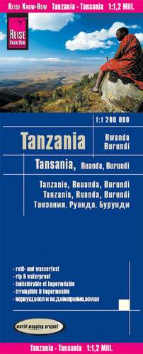 Reise Know-How Landkarte Tansania, Ruanda, Burundi (1:1.200.000)