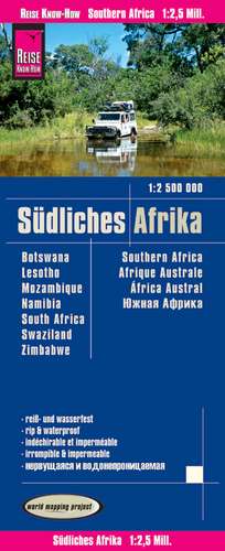 Reise Know-How Landkarte Southern Africa / Südliches Afrika 1 : 2 500 000 de Reise Know-How Verlag Peter Rump