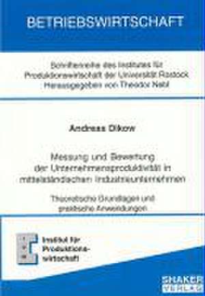 Messung und Bewertung der Unternehmensproduktivität in mittelständischen Industrieunternehmen de Andreas Dikow