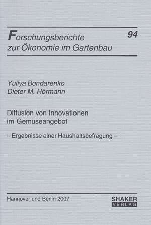 Diffusion von Innovationen im Gemüseangebot de Yuliya Bondarenko