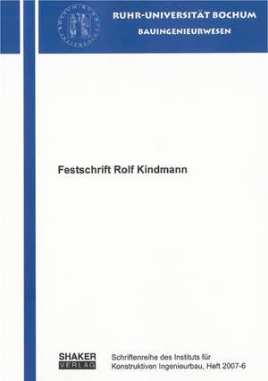 Festschrift Rolf Kindmann de Matthias Kraus