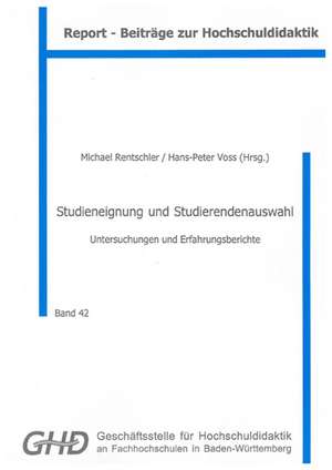 Studieneignung und Studierendenauswahl de Michael Rentschler