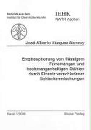 Entphosphorung von flüssigem Ferromangan und hochmanganhaltigen Stählen durch Einsatz verschiedener Schlackenmischungen de José Alberto Vázquez Monroy