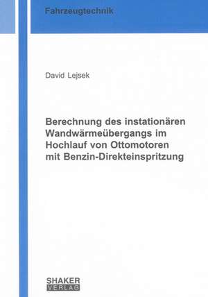 Berechnung des instationären Wandwärmeübergangs im Hochlauf von Ottomotoren mit Benzin-Direkteinspritzung de David Lejsek