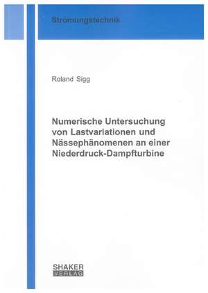 Numerische Untersuchung von Lastvariationen und Nässephänomenen an einer Niederdruck-Dampfturbine de Roland Sigg