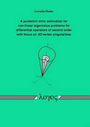 A Posteriori Error Estimation for Non-Linear Eigenvalue Problems for Differential Operators of Second Order with Focus on 3D Vertex Singularities