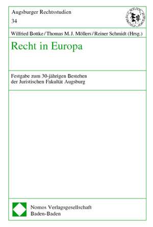 Recht in Europa de Wilfried Bottke