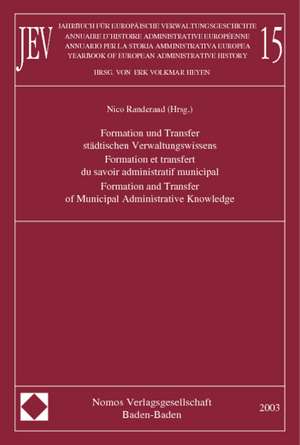 Jahrbuch für europäische Verwaltungsgeschichte 15 de Erk Volkmar Heyen