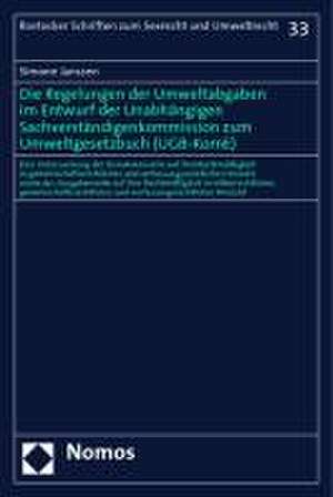 Die Regelungen der Umweltabgaben im Entwurf der Unabhängigen Sachverständigenkommission zum Umweltgesetzbuch (UGB-KomE) de Simone Janssen