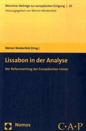 Lissabon in Der Analyse: Der Reformvertrag Der Europaischen Union de Werner Weidenfeld