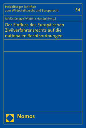 Der Einfluss Des Europaischen Zivilverfahrensrechts Auf Die Nationalen Rechtsordnungen: Gefahrenlagen, Schutzmoglichkeiten, Schutzlucken de Miklós Kengyel