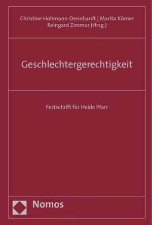 Geschlechtergerechtigkeit de Christine Hohmann-Dennhardt