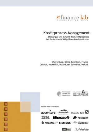 Kreditprozess-Management de Prof. Dr. Mark Wahrenburg