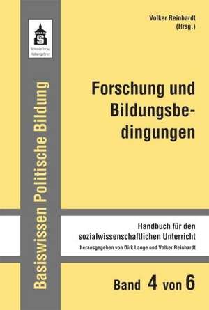 Forschung und Bildungsbedingungen de Volker Reinhardt