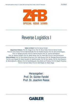 Reverse Logistics I de Günter Fandel