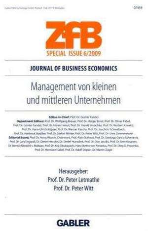 Management in kleinen und mittleren Unternehmen de Peter Letmathe