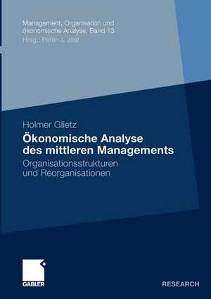 Ökonomische Analyse des mittleren Managements: Organisationsstrukturen und Reorganisationen de Holmer Glietz