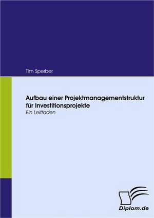 Aufbau Einer Projektmanagementstruktur Fur Investitionsprojekte: Eine Herausforderung Fur Die Wirtschaft de Tim Sperber