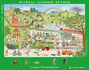 Wimmel-Rahmenpuzzle Sommer. Motiv Stadtpark de Rotraut Susanne Berner