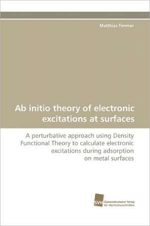 AB Initio Theory of Electronic Excitations at Surfaces: Quinone Oxidoreductase de Matthias Timmer