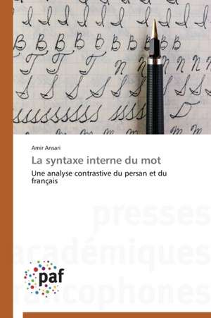 La syntaxe interne du mot de Amir Ansari