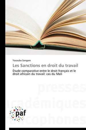 Les Sanctions en droit du travail de Yacouba Sangare