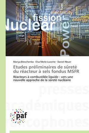 Etudes préliminaires de sûreté du réacteur à sels fondus MSFR de Mariya Brovchenko