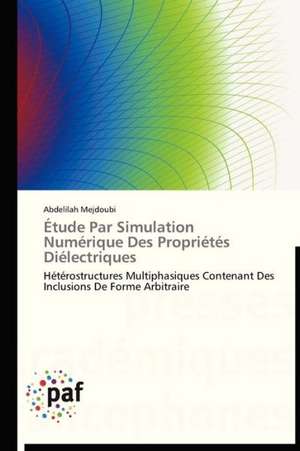 Étude Par Simulation Numérique Des Propriétés Diélectriques de Abdelilah Mejdoubi