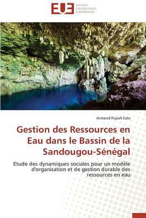 Gestion Des Ressources En Eau Dans Le Bassin de La Sandougou-Senegal