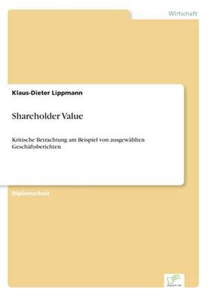 Shareholder Value de Klaus-Dieter Lippmann