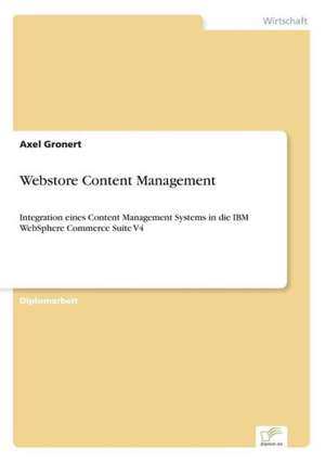 Webstore Content Management de Axel Gronert