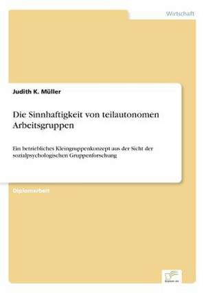 Die Sinnhaftigkeit Von Teilautonomen Arbeitsgruppen: Yusuf Has Hacib de Judith K. Müller