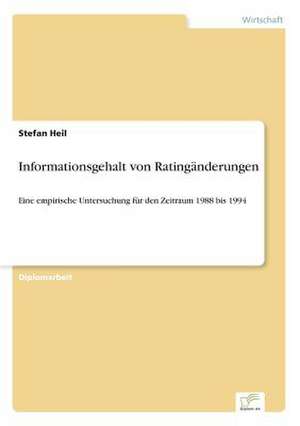 Informationsgehalt von Ratingänderungen de Stefan Heil