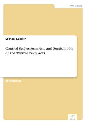 Control Self-Assessment und Section 404 des Sarbanes-Oxley Acts de Michael Kuckein