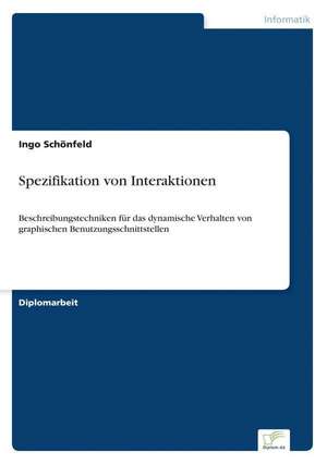 Spezifikation von Interaktionen de Ingo Schönfeld