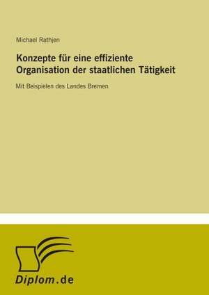 Konzepte für eine effiziente Organisation der staatlichen Tätigkeit de Michael Rathjen