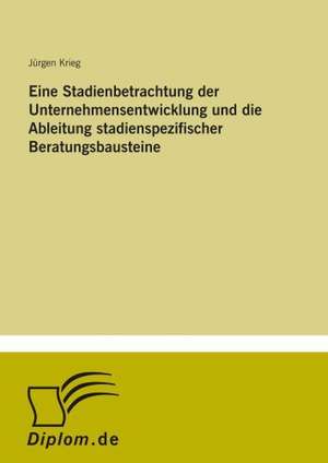 Eine Stadienbetrachtung der Unternehmensentwicklung und die Ableitung stadienspezifischer Beratungsbausteine de Jürgen Krieg