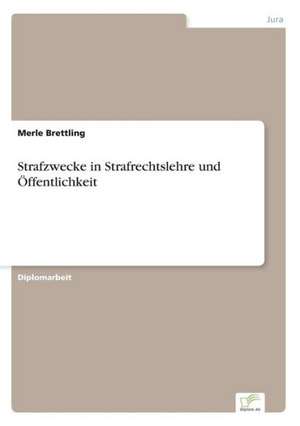 Strafzwecke in Strafrechtslehre und Öffentlichkeit de Merle Brettling