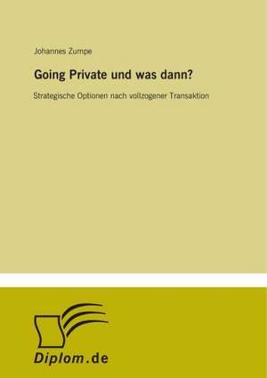 Going Private und was dann? de Johannes Zumpe